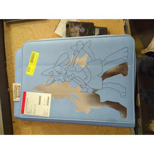 Ultra Pro | Pokemon Elite Series: Lucario 12-Pocket Zippered PRO Binder | Trading Card Game Accessory| Ages 6