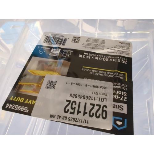 Project Source Commander Large 27-Gallon s (108-Quart) Clear Heavy Duty Tote