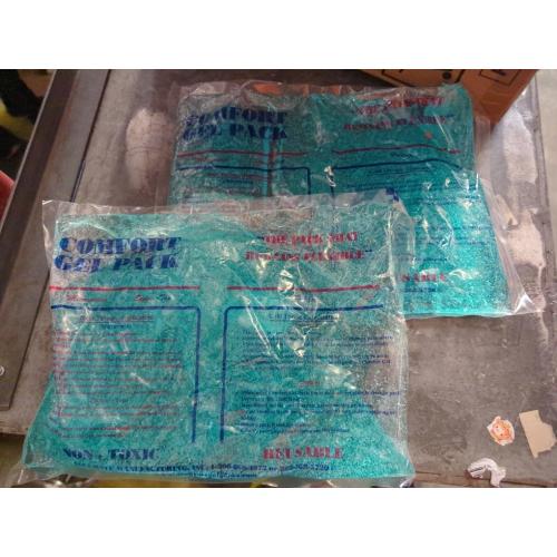 Flexible Reusable Gel Packs for Neck, Wrist, Arm, Back and Shoulder Pain Relief - Versatile Hot or Cold Gel Packs for Injuries, Sore Muscles or Toothache Pain Relief, Blue, 10 x 15, 2 Pack, with LuLu Belle's Wonder Wear vests.