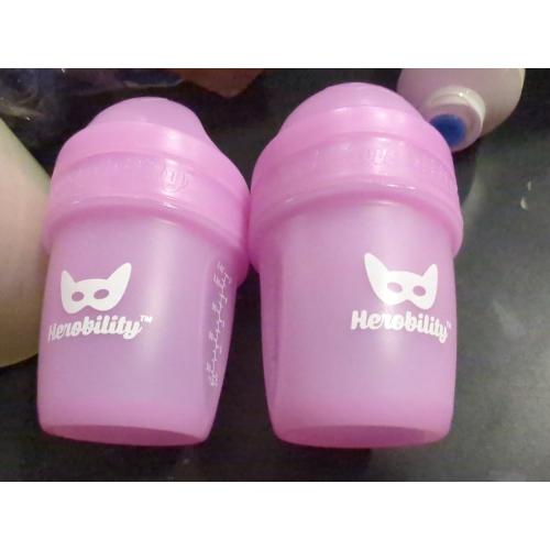 Herobility Double Anti-Colic Baby Bottles – 5 fl oz/140ml – 2-Pack – Purple