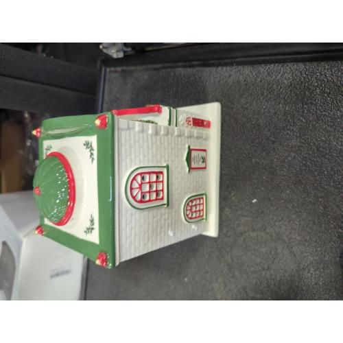 Spode Christmas Tree Miniature Village Figural Decoration, LED Lighted Christmas Village Set, Ceramic Holiday Decor - Dolomite Collectible for Indoor Display (Theatre)