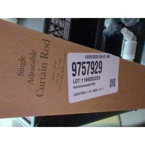 Bee & Willow Micah 48 to 84-Inch Single Curtain Rod Set in Distressed White