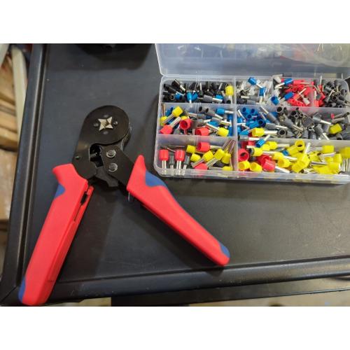 Ferrule Crimp Tool Kit, Wire Ferrule Crimper AWG 23-7 (0.25-10 mm²) with 1200PCS Ferrule Connectors Wire Ends Terminals