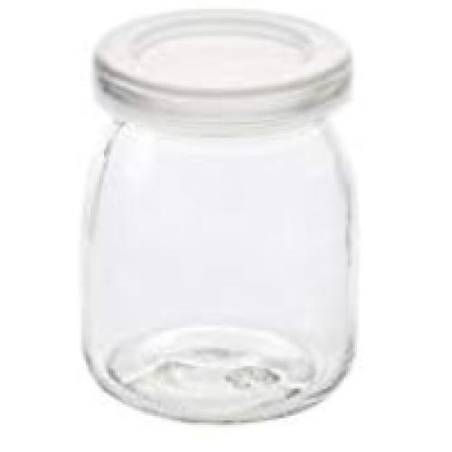Yogurt Pudding Jar Bottle With Plastic Lid