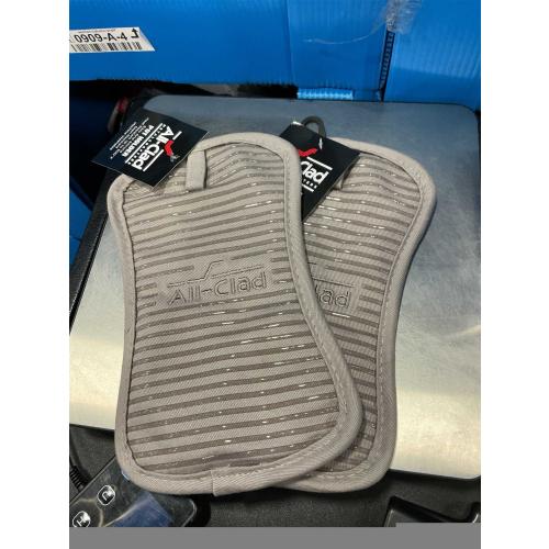 All-Clad Premium Pot Holder & Hot Pad: Heat Resistant up to 500 Degrees - 100% Cotton, 10x6.25 Hot Pad for Kitchen and Barbeque, 2-Pack, Mushroom