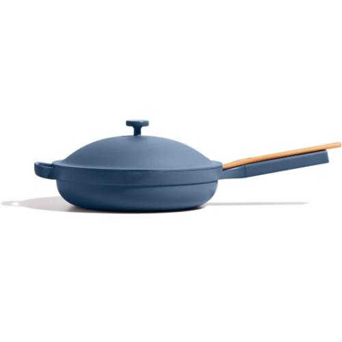Our Place Large Always Pan | 12.5 Ceramic Pan with Modular Lid & Beechwood Spatula Blue
