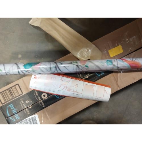 Bird Window Film Upgraded Reusable Stained Glass Window Film - No Glue, Decorative Privacy for Home Windows (Colorful Birds, 17.5 X 78.7 in)