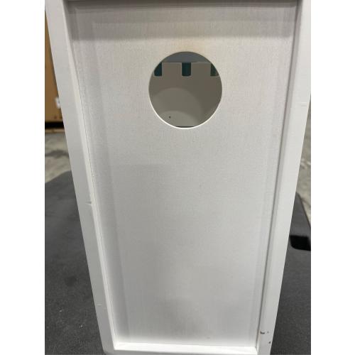 Solid Wood Nightstand, 2-Drawer Small Nightstand, Narrow Bedside Table with Shelf Storage(White, 7.87''W).(Missing the parts, see the pictures)