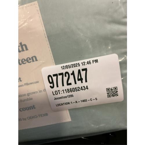 Nestwell Pima Cotton Sateen 500-Thread-Count Twin Sheet Set in Twilight Blue