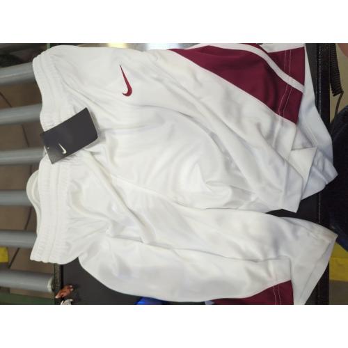 Size L Nike Mens Team National Shorts, White/Cardinal, -Large