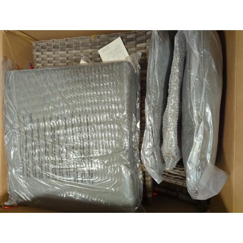 Araneli 3 Piece Rattan Seating Group With Cushions Warm Gray