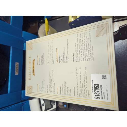 4 Pack Clear BELLAFORTE Goblet Cocktail Glasses, Brandy Glass, Cognac Cups | Set of 4 | 19 oz, Modern Clear Glassware for Gin Tonic, Aperol Spritz, Premium Borosilicate Glass - Idea Gift for Cocktail Lover