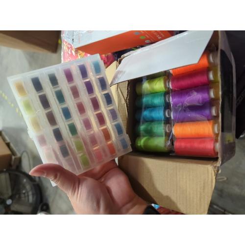 Eoehro 72pcs Sewing Thread Kit, 36 Colors, 400 Yards per Spool Polyester Thread, Prewound Bobbins, Sewing Machine Threads