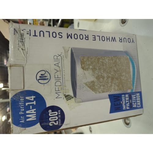 White Medify MA-14 428 sq. ft. H13 HEPA Filter Tabletop Air Purifier, 99.9% Removal to 0.1 Microns, White, 1-Pack