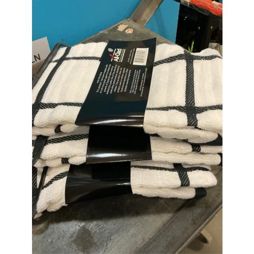 All-Clad Checked Cotton Kitchen Towel, Almond