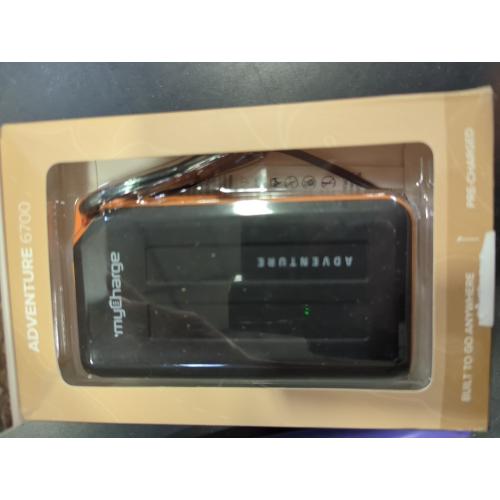 mycharge Portable charger 6700mAh splash resistant