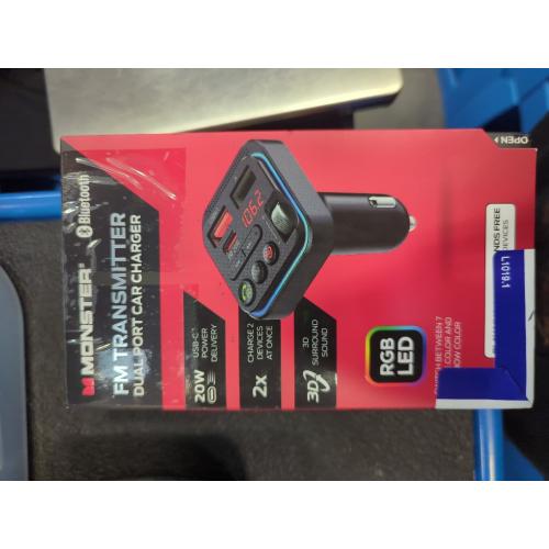 Monster FM transmitter dual port car charger