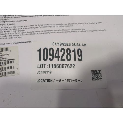 SAMSUNG Book Cover Keyboard Slim for Samsung Galaxy Tab S8/Tab S7 - Mystic Black