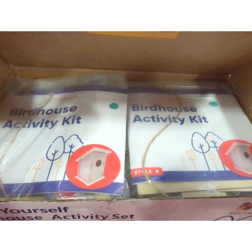 12 DIY Bird House Kits For Children to Build - Wood Birdhouse for Kids to Paint - Unfinished Bird Houses for Kids - Wood Craft Project Kits - Wooden Arts & Craft for Girls & Boys - Classroom Activity