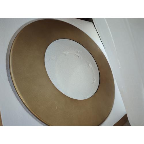 Gold 27 Inch Round Wall Vanity Mirror, Vintage Bronze Mirror Metal Frame, Anti-Rust Wall Mounted Mirror Home Decorative for Living Room, Bedroom, Bathroom, Restroom, Farmhouse
