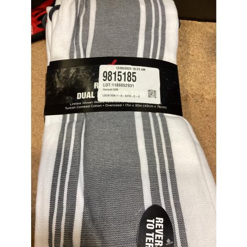 All-Clad Striped Dual Kitchen Towel in Pewter 3 pack