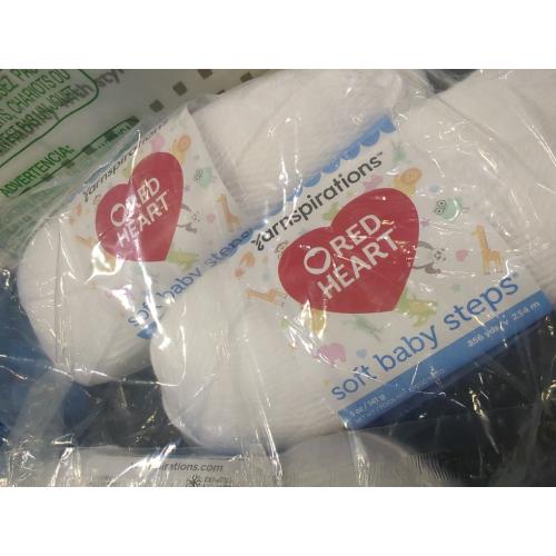 RED HEART Soft Baby Steps Yarn, White