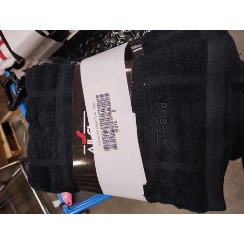 All-Clad Solid Kitchen Towel: Highly Absorbent, Super Soft Long Lasting - 100% Cotton, 17x30 Tea Towel for Cleaning & Drying Dishes, Pans, Glassware, or Countertops, (6-Pack), Black