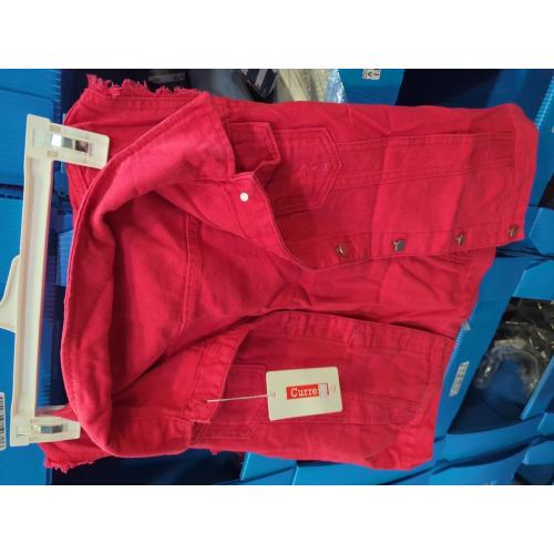 Size 3XL Current Women's Buttoned Washed Denim Jacket Sleeveless Crop Vest 6 Color