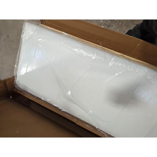 Belo Upholstered King Platform White Bed