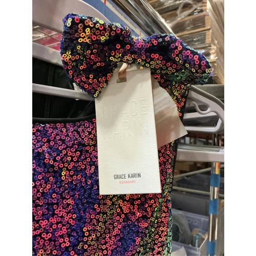 8Y GRACE KARIN Girls Sequin Dress Sleeveless Prom Party Formal Graduations Fancy Tween Girls Dresses Size 8Y