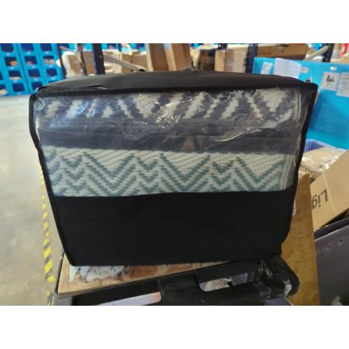 WFLNHB Outdoor Rug 4x6ft, Foldable Reversible Outdoor Plastic Straw Rug, Outdoor Carpet, Outside for Patio, Camp, Picnic, Balcony, Deck, Backyard, Black and Beige