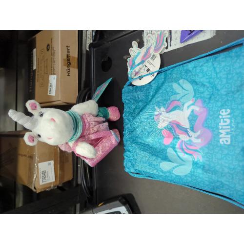 Multicolor Unicorn Stuffed Animal - 23cm Pink Unicorn Plush Toys W/ Dress up Clothes - Ballerina Doll for Girls