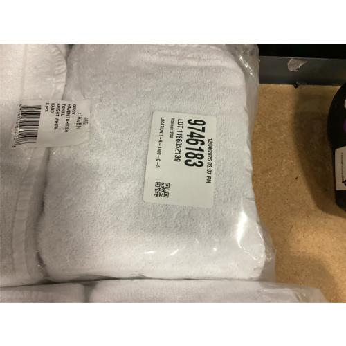 Haven Turkish Cotton Hand Towel in Bright White 6 PACK