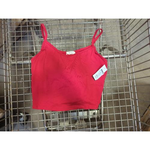 SIZE LARGE COLPR RED ACTIVE USA Womens Basic Top