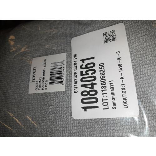 Haven Organic Cotton Terry 21 X 34 Bath Mat in Harbor Mist Grey 2 pack