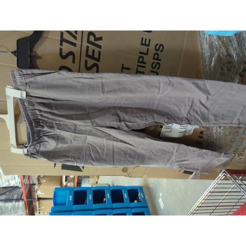 Size M Womens Cotton Linen Pants High Waist Pants Drawstring Loose Trousers Summer Lightweight Lounge with Side Pockets