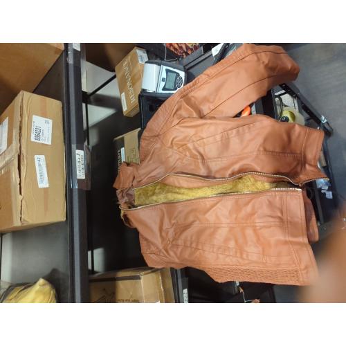 Size/m Faux Leather Jacket Women Biker Moto Coat With Removable Hood Plus Size Fall Clothes
