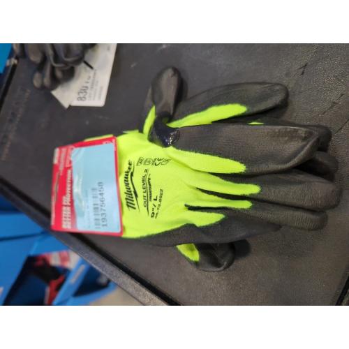 Milwaukee High Visibility Cut Level 2 Polyurethane Dipped - gloves