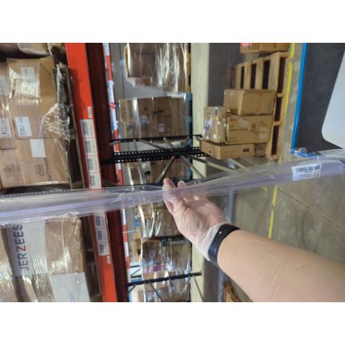 Frameless Shower Door Bottom Seal with Drip Rail 1/2 Thick Glass 33 Long Sweep - Glass Door Seal Strip Stop Shower Leaks