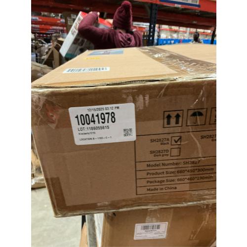 Tripamin XXL Stainless Steel Litter Box with High Sides 26x18x12 Extra Large Metal Litter Box for Big Cats & Multiple cat, Jumbo Top Entry Litter Pan with lid (Black, XX-Large)