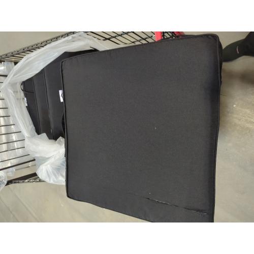 Outdoor Chair Cushions Set of 4,Waterproof Outdoor Seat Cushions for Patio Furniture,Patio Chair Cushion with Handle and Ties, Square Out Door Chair Pads,19 x 19 x 3, Black