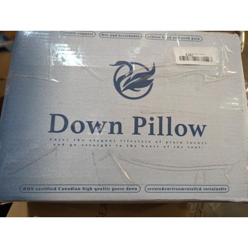 Mediflow Elite Down Water Pillow - 90% Down Fill, Adjustable Neck Pain Relief Pillow for Side, Back, and Stomach Sleepers