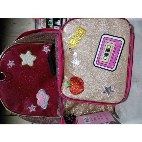 Locker Club Kids' 16L Kids Backpack with Lunch Box Headphone - Red/Gray: Preschool Backpack
