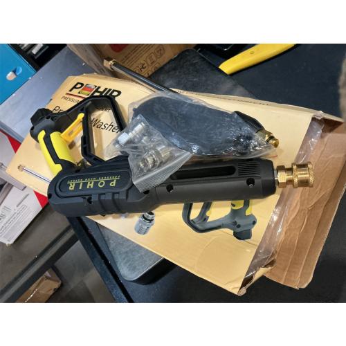 POHIR Pressure Washer Gun 3600 PSI with 3/8'' Swivel Quick Connect Extension Wand, M22 15mm and M22 14mm Fitting 30 Inch 7 Nozzle Tips, Yellow