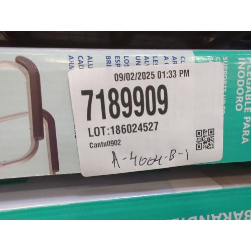 Medline - Guardian Toilet Safety Rails, 300-lb. Weight Capacity, One Pair for One Toilet - Silver