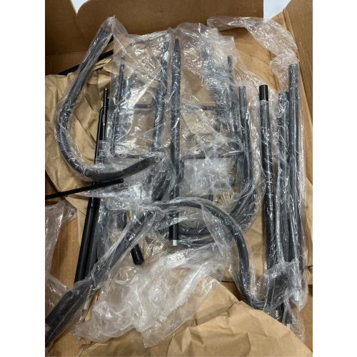 FEED GARDEN Adjustable Double Shepherds Hook for Outdoor with 5 Prong Base 76 Inch Heavy Duty Two Sided Bird Feeder Pole for Hanging Plant Baskets, Solar Light Lanterns, Wind Chimes 2 Pack - little damage