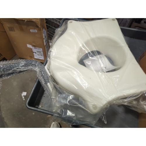 Medline Locking Elevated Toilet Seat with Arms 11- 14 long,White