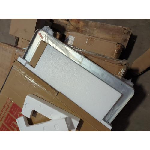 28x32 Silver Bathroom Mirror for Wall, Brushed Metal Framed Bathroom Vanity Mirror, Modern Rounded Corner Rectangle Mirror, Anti-Rust (Horizontal/Vertical)