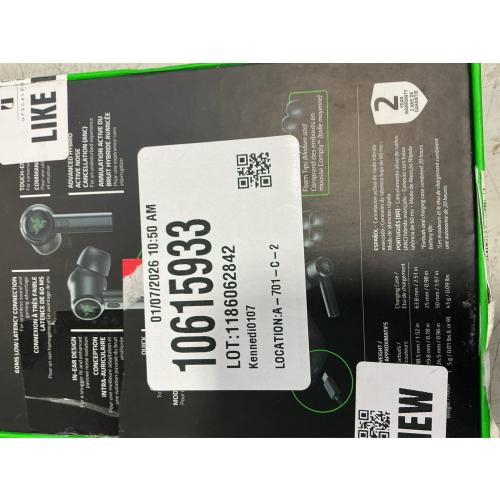 Razer - Geek Squad Certified Refurbished Hammerhead True Wireless Pro Noise Canceling in-Ear Earbuds - Black