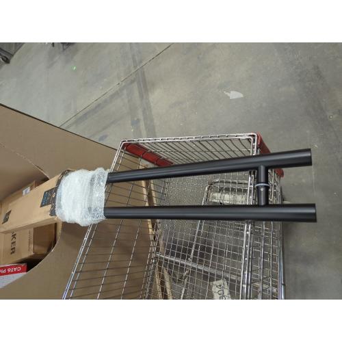 BLACK TOGU TG-6012 36 inches Solid Standoffs Heavy-Duty Commercial Grade-304 Stainless Steel Push Pull Door Handle/Ladder Shaped Door Pull Handle/Long Door Handle, Matte Black Finish
